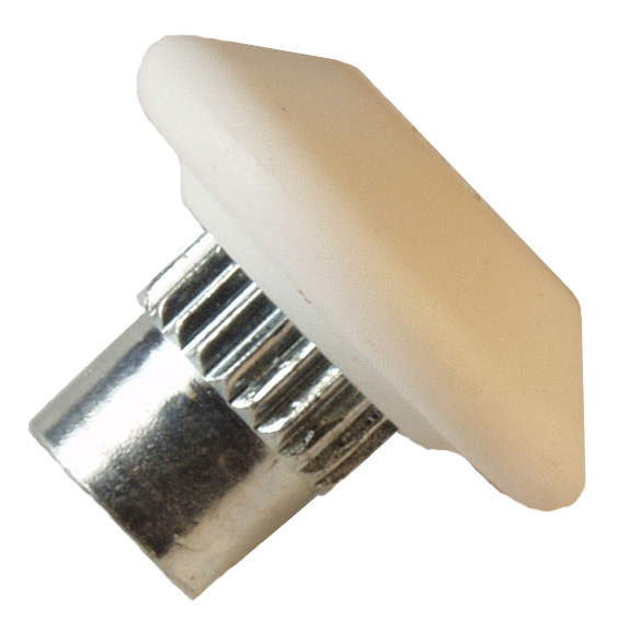 CAMTAINER NUT WHT ENCAP W/ RIB NECK 1/4 -20X7/16